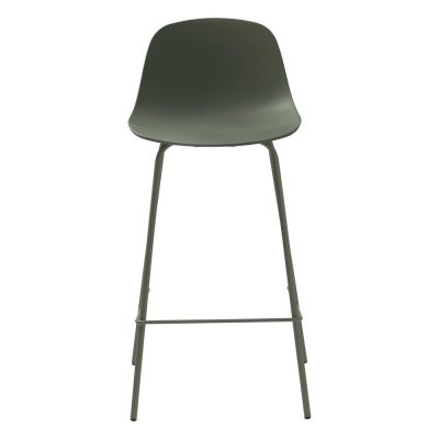 Scaun de bar kaki din plastic 92,5 cm Whitby – Unique Furniture