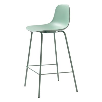 Scaun de bar verde deschis din plastic (înălțime șezut 67,5 cm) Whitby – Unique Furniture