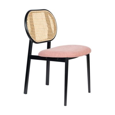 Scaun de dining negru/roz deschis Spike – Zuiver Scaun de dining negru/roz deschis Spike – Zuiver
