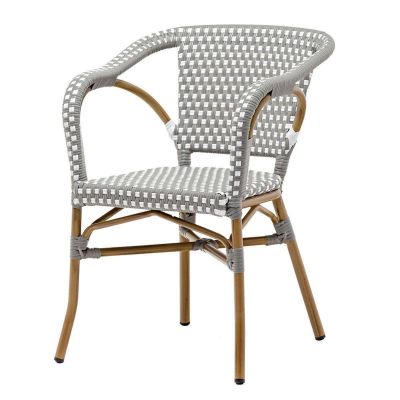 Scaun de gradina Oasis - Grey, White, Gri, 42x61x42 cm