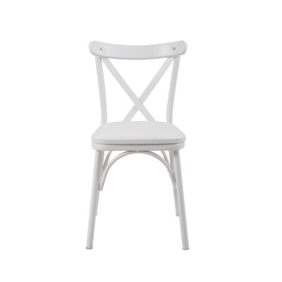 Scaun Oliver Chair Barok, Alb, 48x87x46 cm