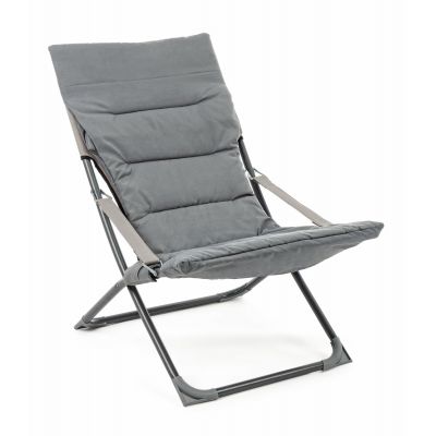 Scaun pliabil pentru gradina / terasa, din metal si material textil, Relax, l60xA90xH86 cm