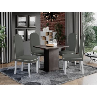 Set Masa Smart Wenghe + 4 Scaune Nero Orion 17