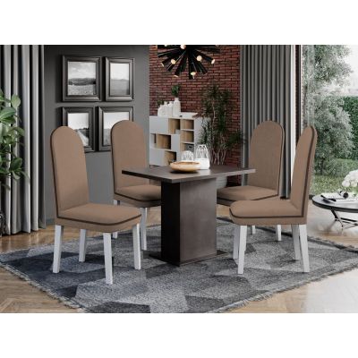 Set Masa Smart Wenghe + 4 Scaune Nero Orion 3