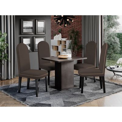 Set Masa Smart Wenghe + 4 Scaune Nero Orion 4