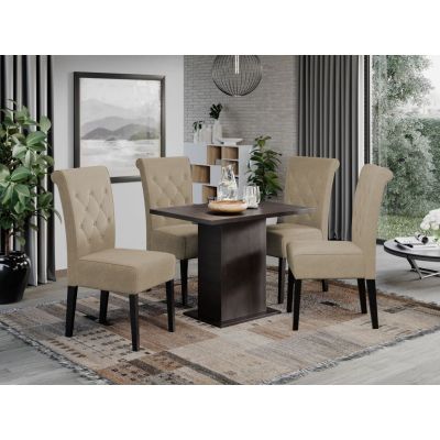 Set Masa Smart Wenghe + 4 Scaune Oslo Royal Velvet 3