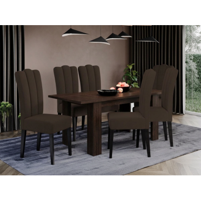 Set Masa Venetia extensibila + 6 Scaune Wog Vardo 43