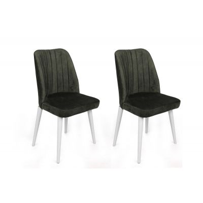 Set scaune (2 bucăți) Alfa Chair Set (2 Pieces), Kaki, 50x90x49 cm ieftin