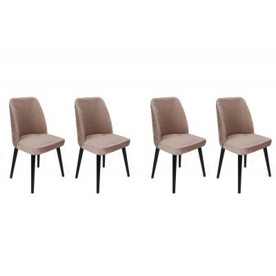 Set scaune (4 bucăți) Tutku V4 Chair Set (4 Pieces), Gri, 49x90x50 cm