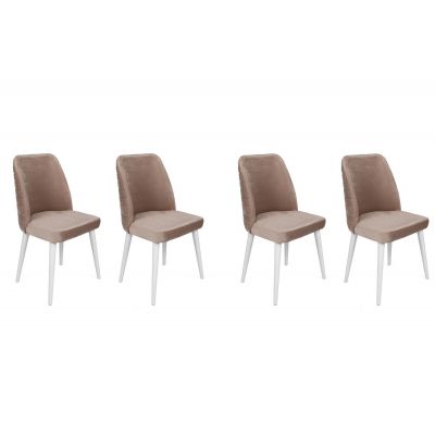 Set scaune (4 bucăți) Tutku V4 Chair Set (4 Pieces), Gri, 49x90x50 cm