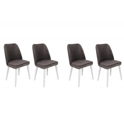 Set scaune (4 bucăți) Tutku V4 Chair Set (4 Pieces), Gri, 49x90x50 cm