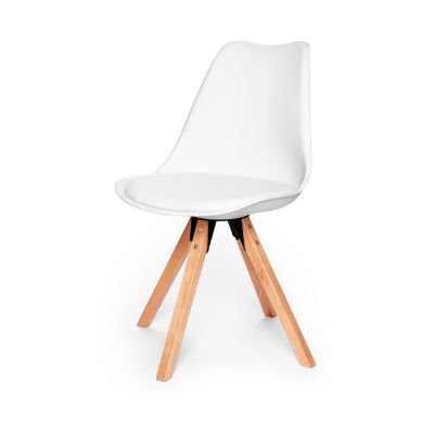 Set 2 scaune cu structură din lemn de fag Bonami Essentials Gina, alb
