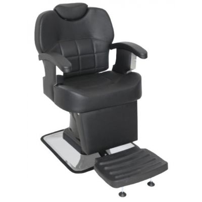 Scaun Frizerie Davis Negru, Inaltime Reglabila, Piele Ecologica