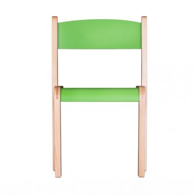 Scaun lemn gradinita Bambi, H31, verde