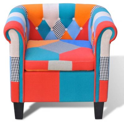 vidaXL Fotoliu cu model Patchwork, material textil