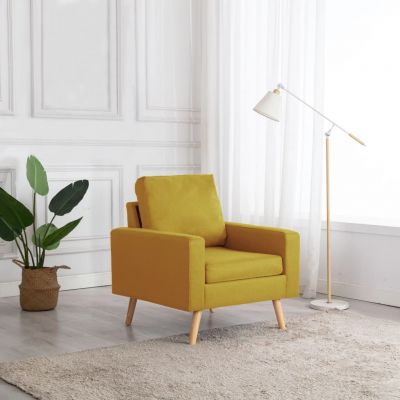 vidaXL Fotoliu, galben, material textil