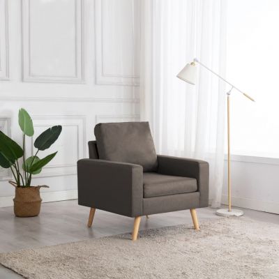 vidaXL Fotoliu, gri taupe, material textil