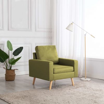 vidaXL Fotoliu, verde, material textil