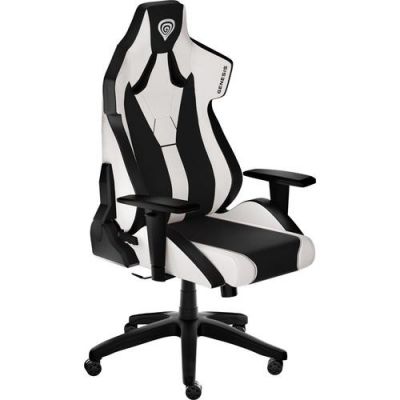 Scaun gaming Genesis Nitro 650, reglabil (Alb/Negru)