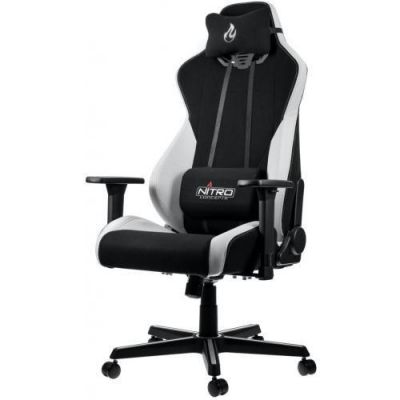 Scaun gaming Nitro Concepts S300, reglabil (Negru/Alb)