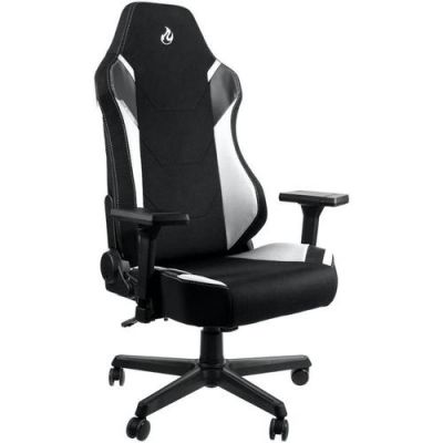 Scaun Gaming Nitro Concepts X1000, reglabil (Negru/Alb)