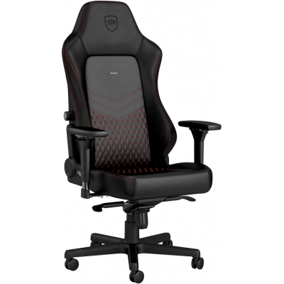 Scaun gaming Noblechairs Hero Real Leather, reglabil (Negru/Rosu)