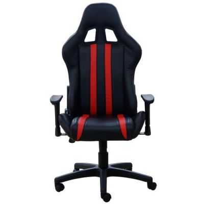 Scaun Gaming Spacer SPCH-TRINITY-RED, imitatie piele, brate ajustabile, greutate max. 120kg, Negru/Rosu