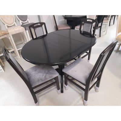 SET GREY MASA 90cm restransa-120 cm extinsa, latime 90 + 4 SCAUNE PERSONALIZABIL PE CULORI
