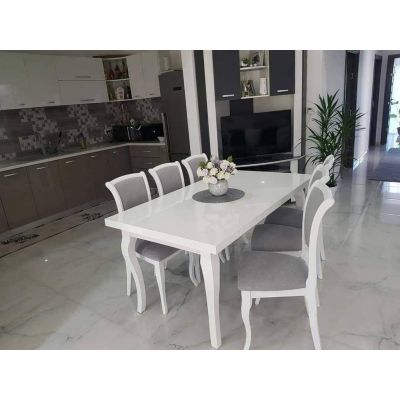 SET  LID 60 DIN LEMN MASA + 6 SCAUNE