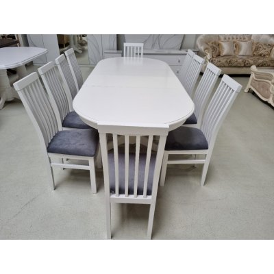 SET MARCO 13 MASA 160/195 CM + 8 SCAUNE personalizabil pe culori