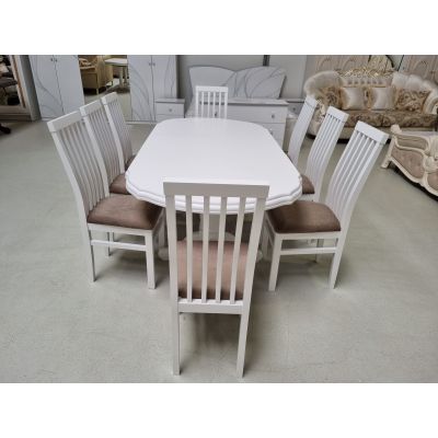 SET MARCO 17 MASA 160/195 CM + 8 SCAUNE personalizabil pe culori