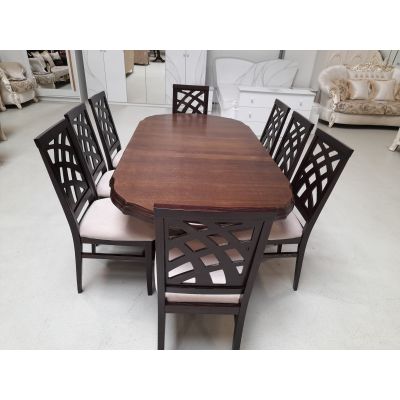 SET MARCO 56 MASA 160/195 CM + 8 SCAUNE PERSONALIZABIL PE CULORI
