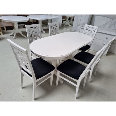 SET MARCO 6 MASA 130/160 CM + 6 SCAUNE PERSONALIZABIL PE CULORI