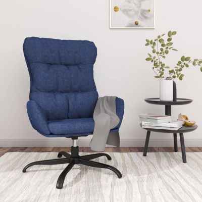 vidaXL Scaun de relaxare, albastru, material textil