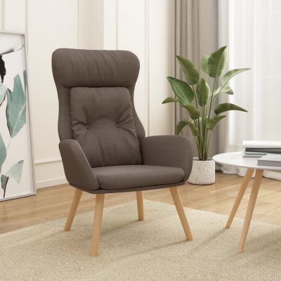 vidaXL Scaun de relaxare, gri taupe, material textil