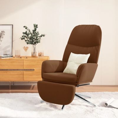 vidaXL Scaun relaxare suport pentru picioare negru piele întoarsă eco