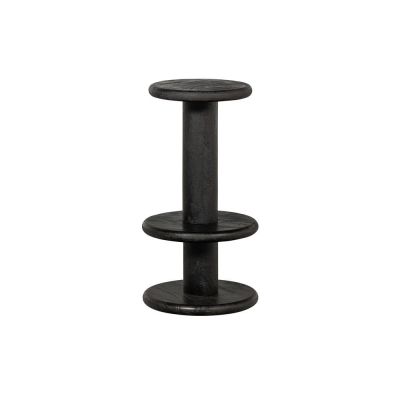 Scaun de bar negru din lemn de mango 74 cm Kolby – WOOOD