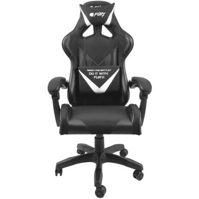 Scaun gaming Fury Avenger L (Negru/Alb)