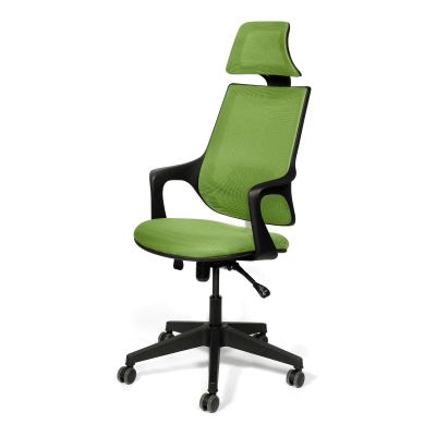 Scaun birou ergonomic verde Kronsit Verona, tapiterie textila, rotativ, reglabil pe inaltime, 59 x 51 x 130 cm