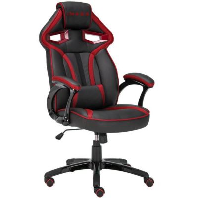 Scaun gaming Inaza Cobra, Negru/Rosu