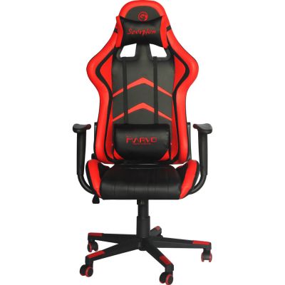 Scaun gaming Marvo CH-106, din Piele sintetica, Ergonomic, Reglabil, Rosu