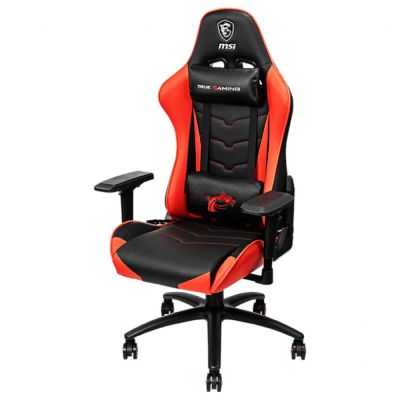 Scaun Gaming MSI MAG CH120, Reglabil, Pernita Cap/Lombara detasabila, Negru/Rosu