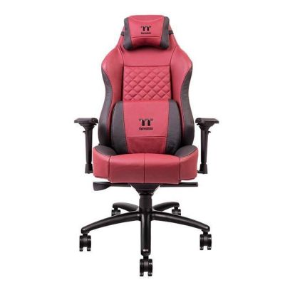 Scaun gaming Tt eSPORTS X Comfort, Piele naturala, Negru/Rosu