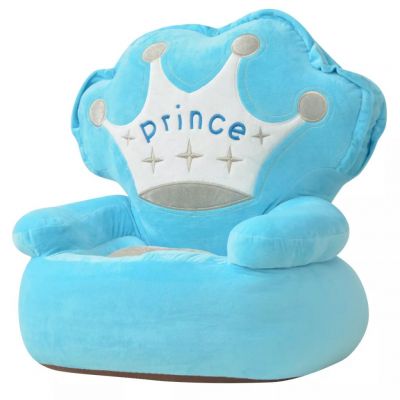Scaun din pluș pentru copii Prince albastru