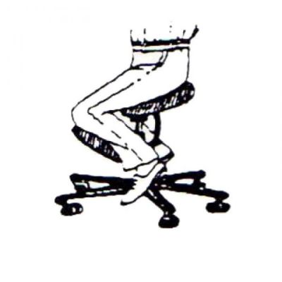 Scaun kneeling chair OFF 094 negru