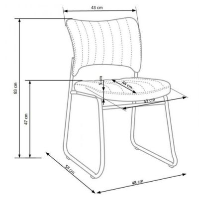 Scaun vizitator HM Rapid negru