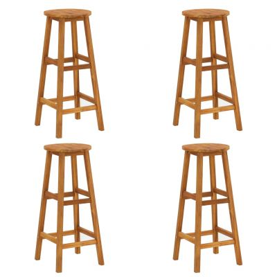 Taburete de bar 4 buc. lemn masiv de acacia Taburete de bar 4 buc. lemn masiv de acacia