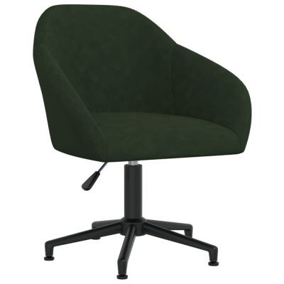 vidaXL Scaune de bucătărie pivotante, 4 buc., verde închis, catifea