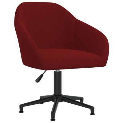 vidaXL Scaune de masă pivotante, 4 buc., roșu vin, catifea