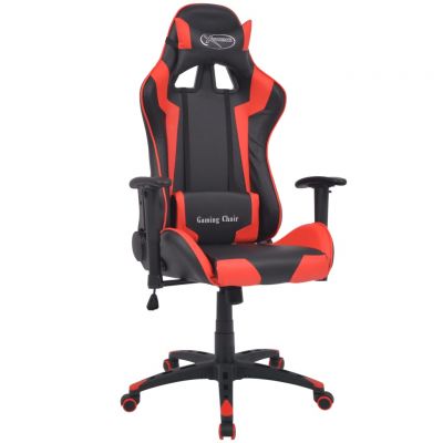 Scaun birou rabatabil design racing piele artificială roșu